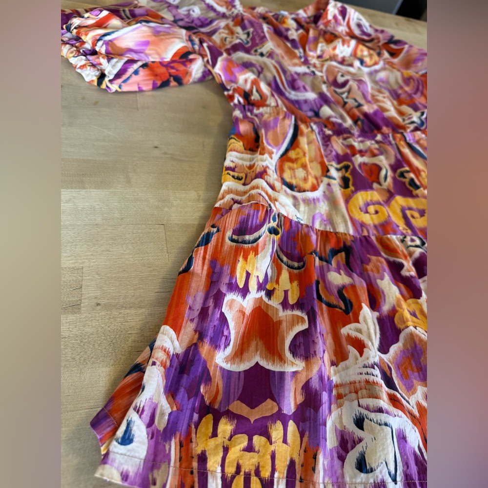 Chico's 50th anniversary paisley tiered Midi Dress - Picture 7 of 12